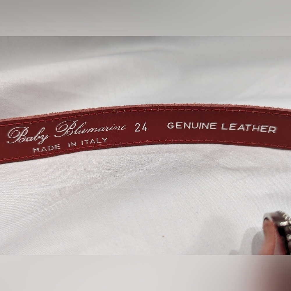 Blumarine Baby Made In Italy Size 24 Genuine Leather Belt - Picture 5 of 9